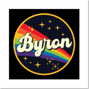 Byron // Rainbow In Space Vintage Style Posters and Art